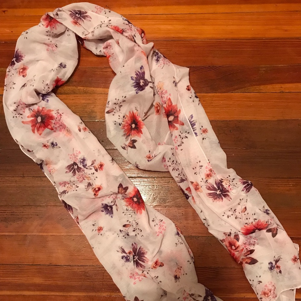 H&M - floral print scarf.